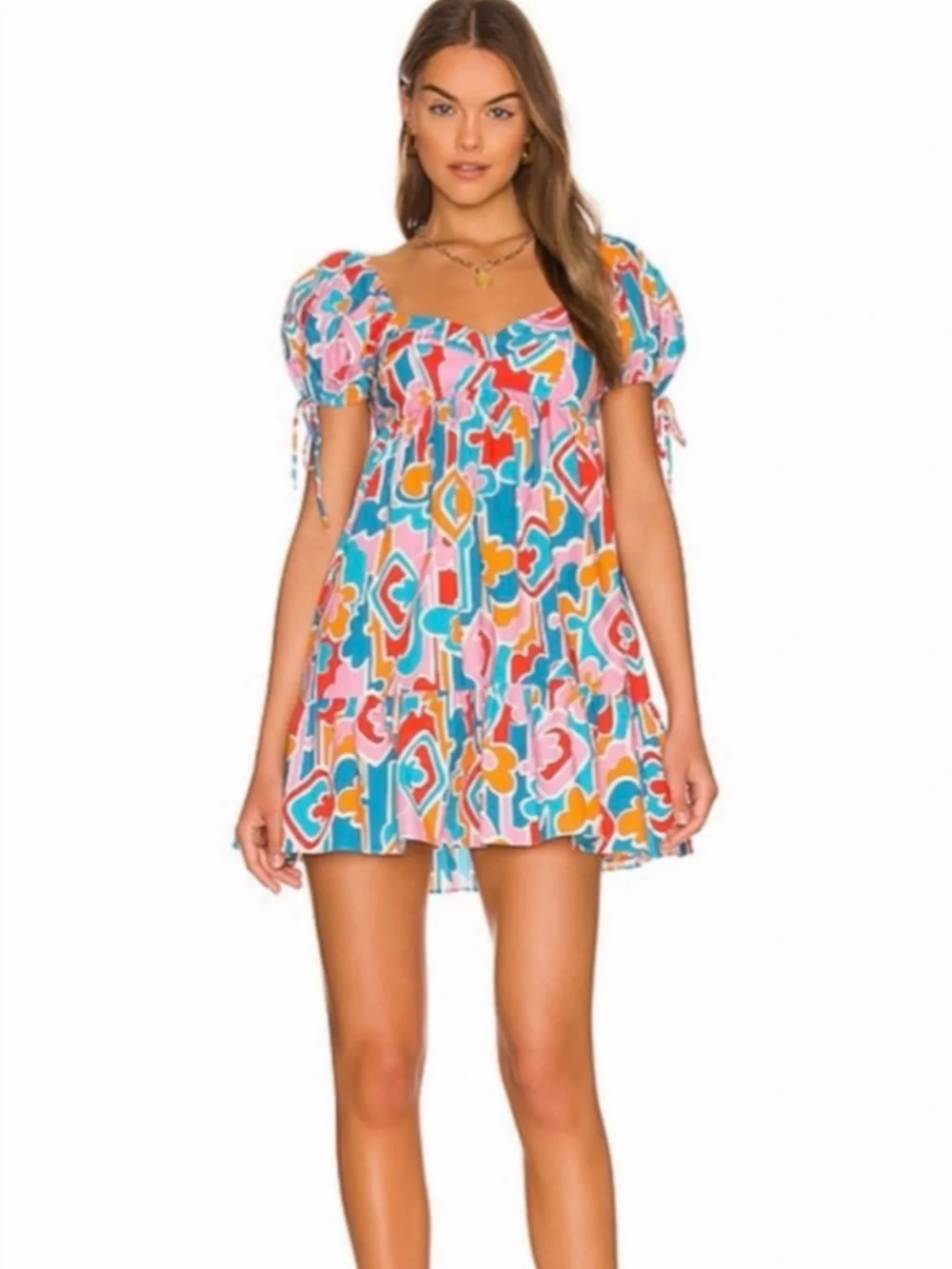 Amanda Uprichard Sicily Mini
Dress Bright Colorful Orange Blue. Worn once - Picture 3 of 4